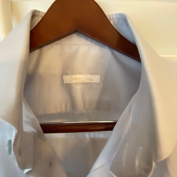 Sebastian Cruz Couture Men's Grey Button Down Size 18 XL - Picture 2 of 6
